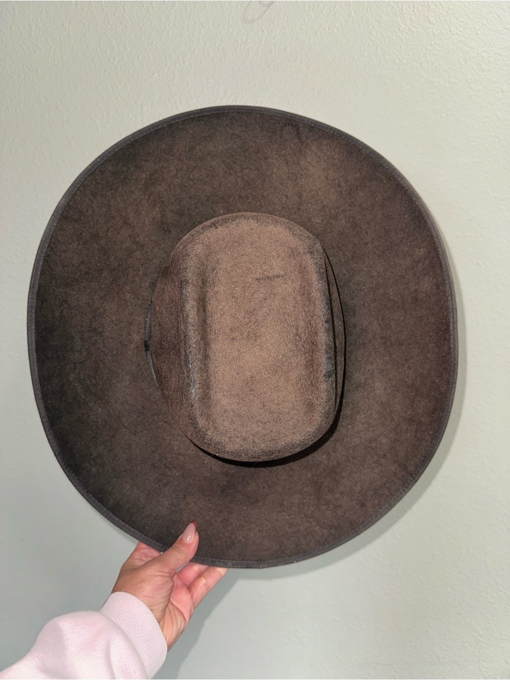 RESISTOL 4xxxx SELF CONFORMING cowboy hat 100% felt wool USA 58 7 1/4 brown